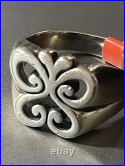 Retired James Avery Open Spring Butterfly Ring Silver 925