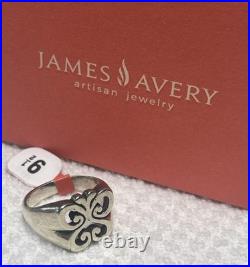 Retired James Avery Open Spring Butterfly Ring Silver 925