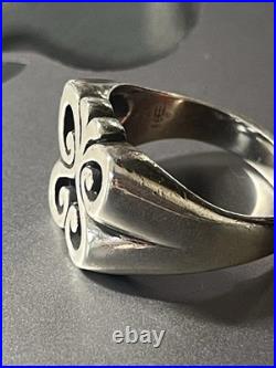 Retired James Avery Open Spring Butterfly Ring Silver 925