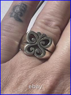 Retired James Avery Open Spring Butterfly Ring Silver 925