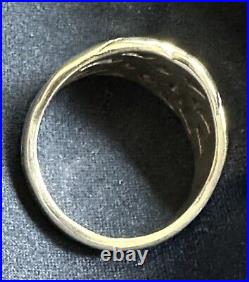 Retired James Avery Open Weave Basket Ring Size 12 Sterling Silver, 10 grams