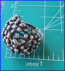 Retired James Avery Openwork Textured Dome Ring Size 8. Bold Neat Piece