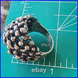 Retired James Avery Openwork Textured Dome Ring Size 8. Bold Neat Piece