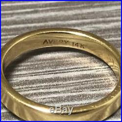 Retired James Avery Oval Cut Diamond Wedding Band Ring Sz 6 14K Gold. 585