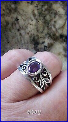 Retired James Avery Purple Amethyst Vines Ring Size 9