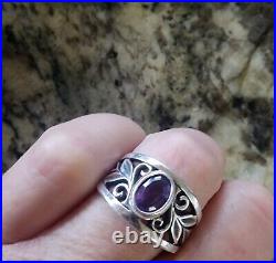 Retired James Avery Purple Amethyst Vines Ring Size 9