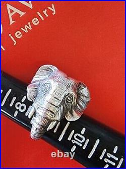 Retired James Avery RARE Elephant Head Ring Size 9 VINTAGE Neat Piece