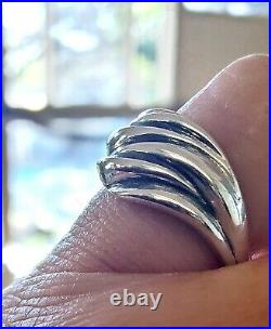 Retired James Avery RARE Ribbed Ring VINTAGE Great Condition! Size 6