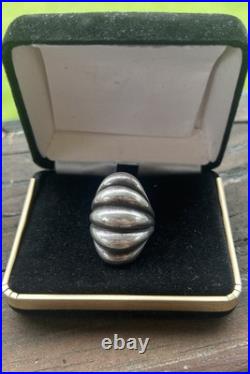 Retired James Avery RARE Scalloped Dome Silver Ring Size 7.25