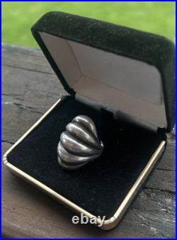Retired James Avery RARE Scalloped Dome Silver Ring Size 7.25