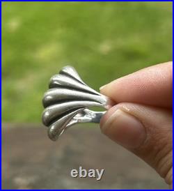 Retired James Avery RARE Scalloped Dome Silver Ring Size 7.25