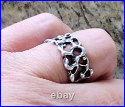 Retired James Avery RARE Size 8 Textured Honeycomb Openwork Ring NEAT Piece