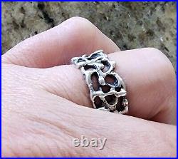 Retired James Avery RARE Size 8 Textured Honeycomb Openwork Ring NEAT Piece