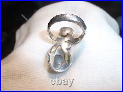 Retired James Avery RARE Textured Double Pearl Long Ring Sz 6.75 Sterling Silver