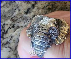 Retired James Avery Rare Elephant Ring Size 5 17.36 Gr