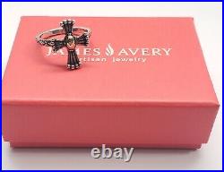 Retired James Avery Rare God's Light Cross Ring 14K Gold & Silver Size 10