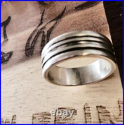 Retired James Avery Ribbed Band Ring Size 10.5