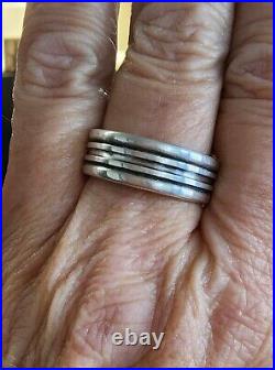 Retired James Avery Ribbed Band Ring Size 10.5