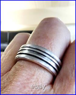 Retired James Avery Ribbed Band Ring Size 10.5