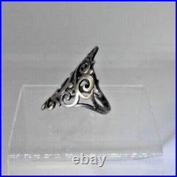 Retired James Avery Rine Sorrento Open Scroll Sterling Silver Size 6.25