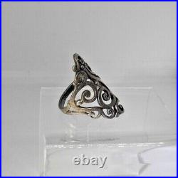 Retired James Avery Rine Sorrento Open Scroll Sterling Silver Size 6.25