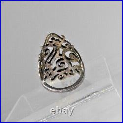 Retired James Avery Rine Sorrento Open Scroll Sterling Silver Size 6.25