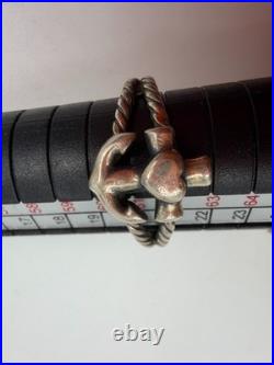 Retired James Avery Ring 10 Faith Hope & Love Twisted Rope Anchor Heart Unisex