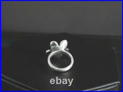 Retired James Avery Ring Blossom Flower 14K Gold Sterling Silver Tiny Small 4.5