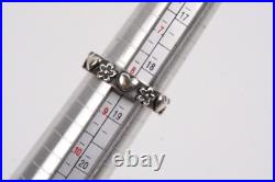 Retired James Avery Ring Hearts Flowers Band Size 8.25 Sterling Silver Dogwood
