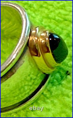 Retired James Avery Ring Onyx 14k Gold 925 Sterling sz7 Pristine vintage