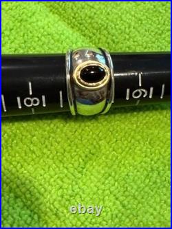 Retired James Avery Ring Onyx 14k Gold 925 Sterling sz7 Pristine vintage