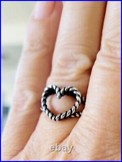 Retired James Avery Rope Heart Ring Size 8 SO PRETTY