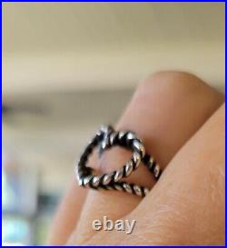 Retired James Avery Rope Heart Ring Size 8 SO PRETTY