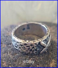 Retired James Avery SMALL Size 4.25 Textured Religious Fish Band Ring NEAT