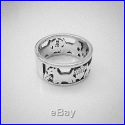 Retired James Avery Scottie Dog Acorn Band Ring