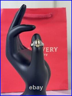 Retired James Avery Silver 14K Vintage Beaded Gold Dome Ring Size 5.75