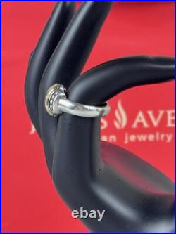 Retired James Avery Silver 14K Vintage Beaded Gold Dome Ring Size 5.75