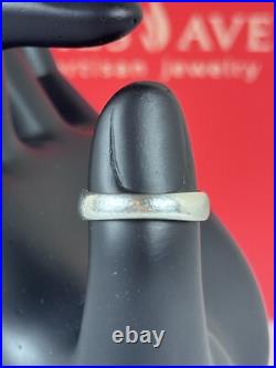 Retired James Avery Silver 14K Vintage Beaded Gold Dome Ring Size 5.75