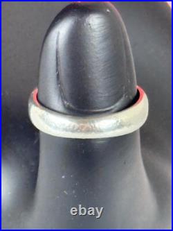 Retired James Avery Silver 14K Vintage Beaded Gold Dome Ring Size 5.75