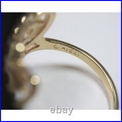 Retired James Avery Silver 14k Gold 4.3g Size 8.5 Butterfly Scroll Ring #58028K