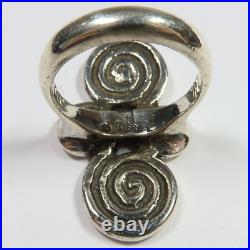 Retired James Avery Silver 925 Sz 6 Long Swirl Mycenaean Ring 8.83g #53783K