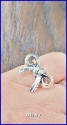 Retired James Avery Silver Bow Ring Size 6