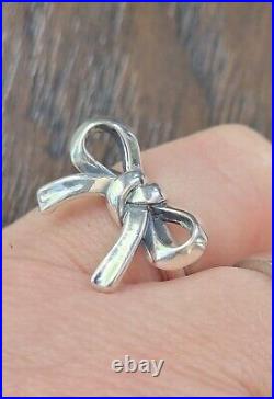 Retired James Avery Silver Bow Ring Size 6