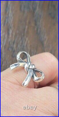 Retired James Avery Silver Bow Ring Size 6