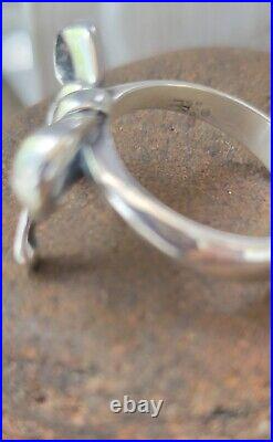 Retired James Avery Silver Bow Ring Size 6