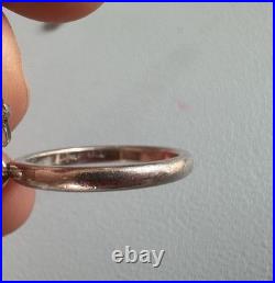 Retired James Avery Silver Lutherhill Camp Lutheran Cross Charm Dangle Ring Sz 6