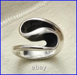 Retired James Avery Silver, Thick Swirl Ring Sz 7
