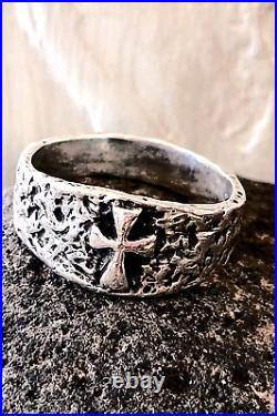 Retired James Avery Size 12 Textured Cross Ring Sterling Silver WithJA Box VINTAGE