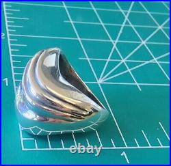 Retired James Avery Size 5.75 Asymmetrical Dome Ring Vintage, Neat Piece