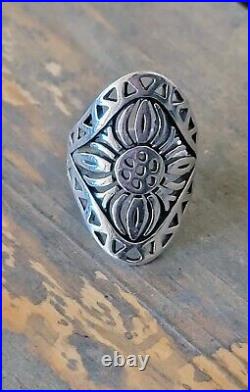 Retired James Avery Size 6.5 Long Sterling Silver Openwork Ring GORGEOUS